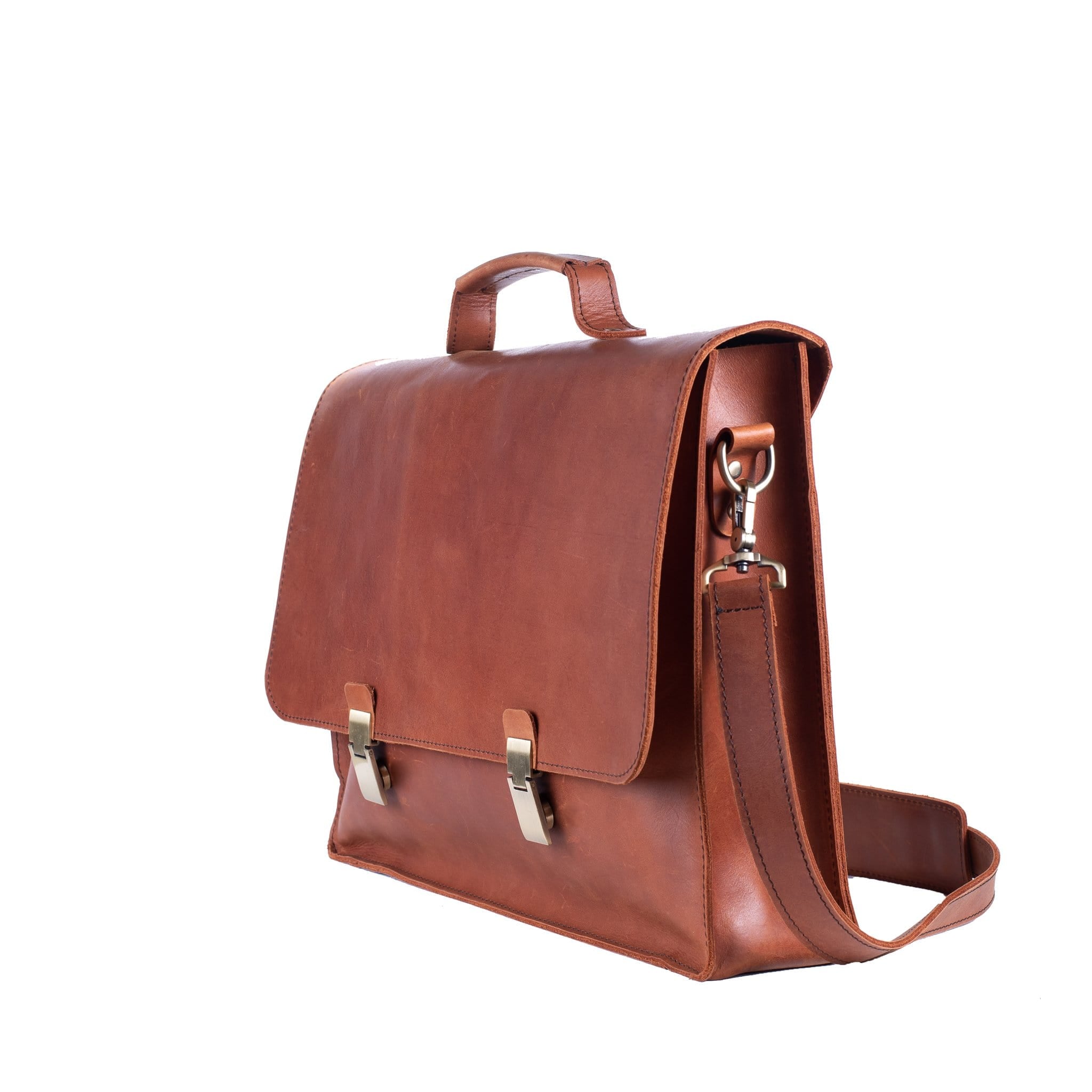Dan Briefcase - Luxury Leather Briefcase, Handcrafted Artisan Briefcase ...