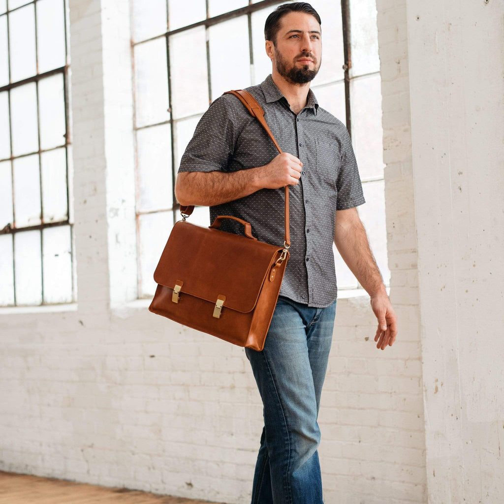 Dan Briefcase - Luxury Leather Briefcase, Handcrafted Artisan Briefcase ...